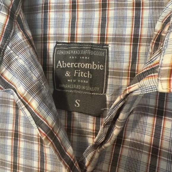 Abercrombie and fitch  Plaid button down collared top small - Picture 4 of 7